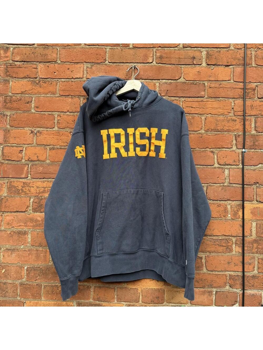 vintage notre dame fighting Irish champion reverse weave hoodie 00s XL